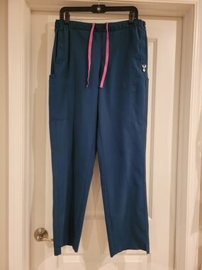 Vera Bradley Dark Teal Halo Collection Women's Scrub Pants - Medical, Large